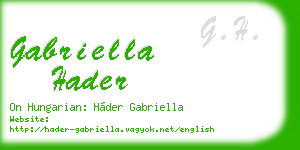 gabriella hader business card
